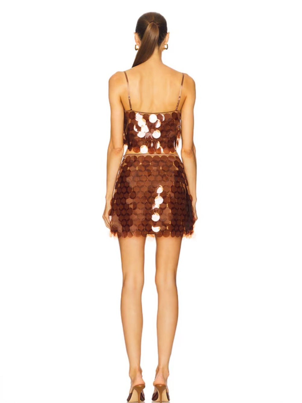 Saylor Griselda Skirt Set In Chocolate Brown - Size Small - Picture 3 of 6